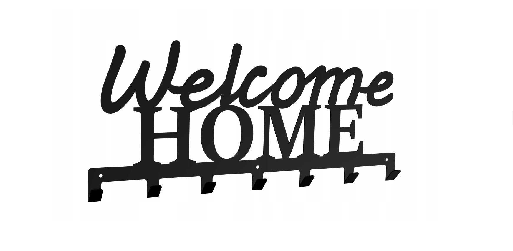 WIESZAK napis welcome home UBRANIA RĘCZNIKI Loft