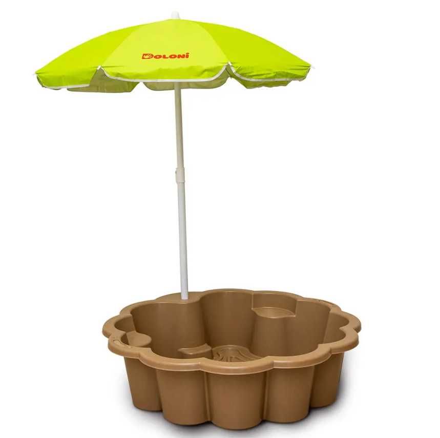 Песочница бассейн эко новинка в форме цветочка с зонтиком