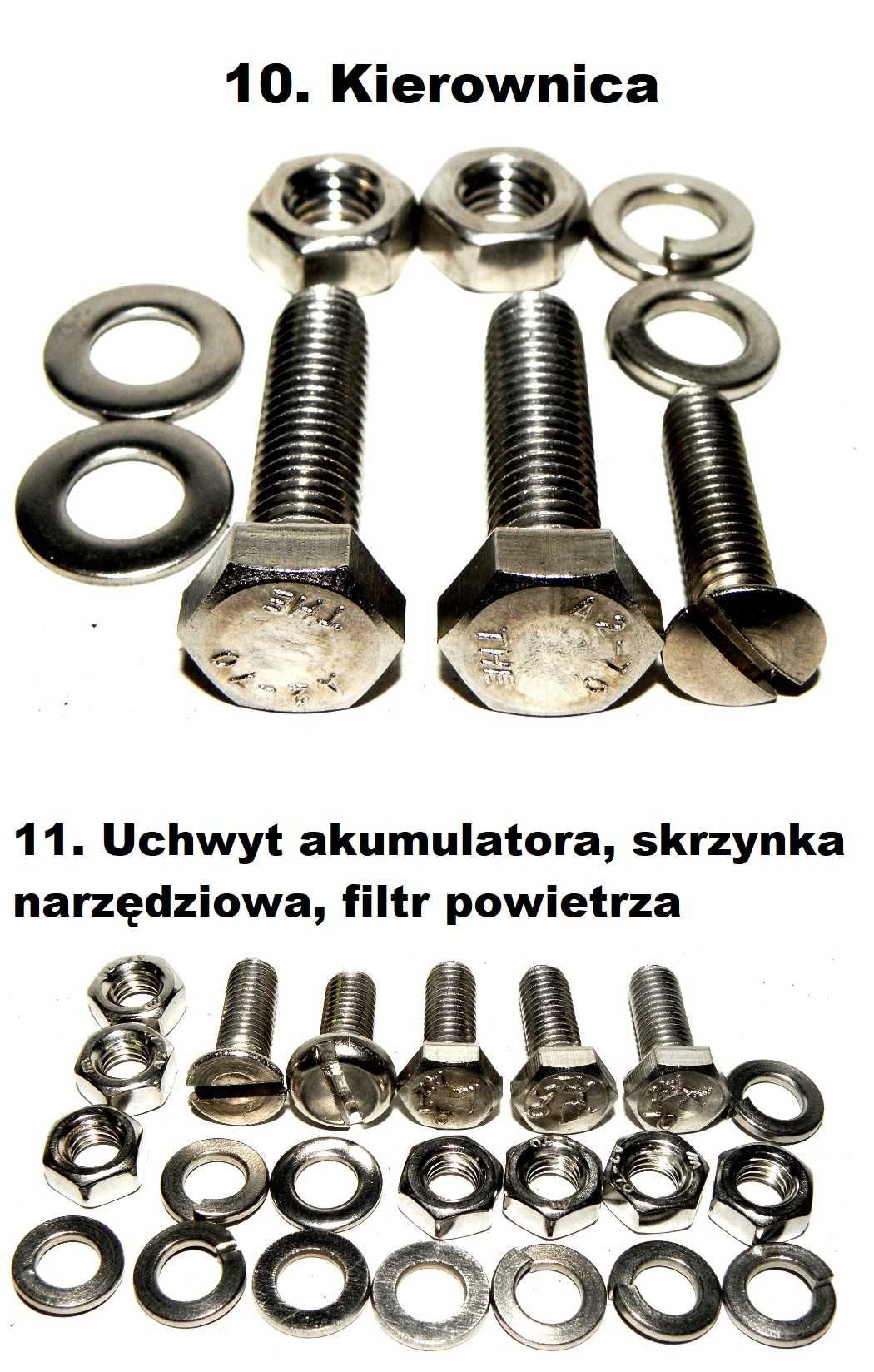 SHL M11 Komplet śrub nierdzewnych śruby nierdzewne zestaw inox