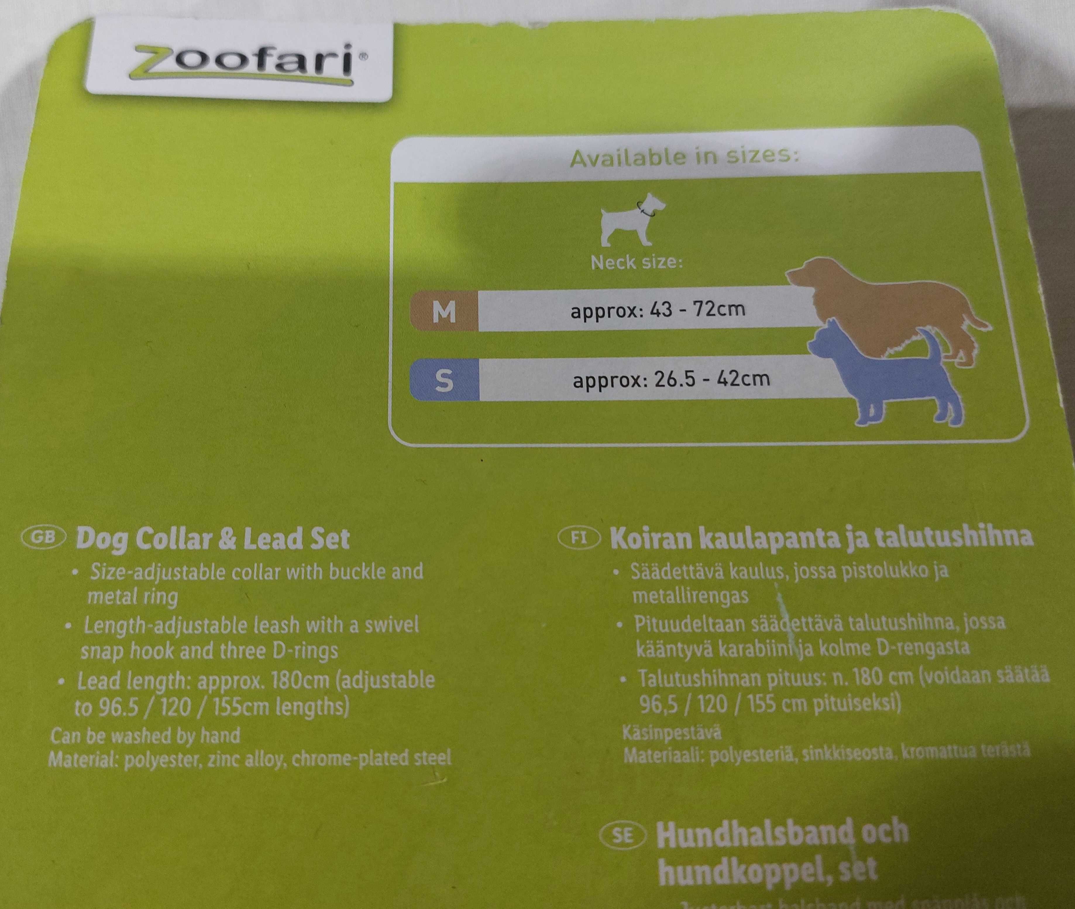 Zestaw obroża i smycz Zoofari