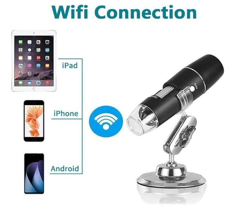 Bezprzewodowy mikroskop cyfrowy Wifi powiększenie 50-1000X XVZ