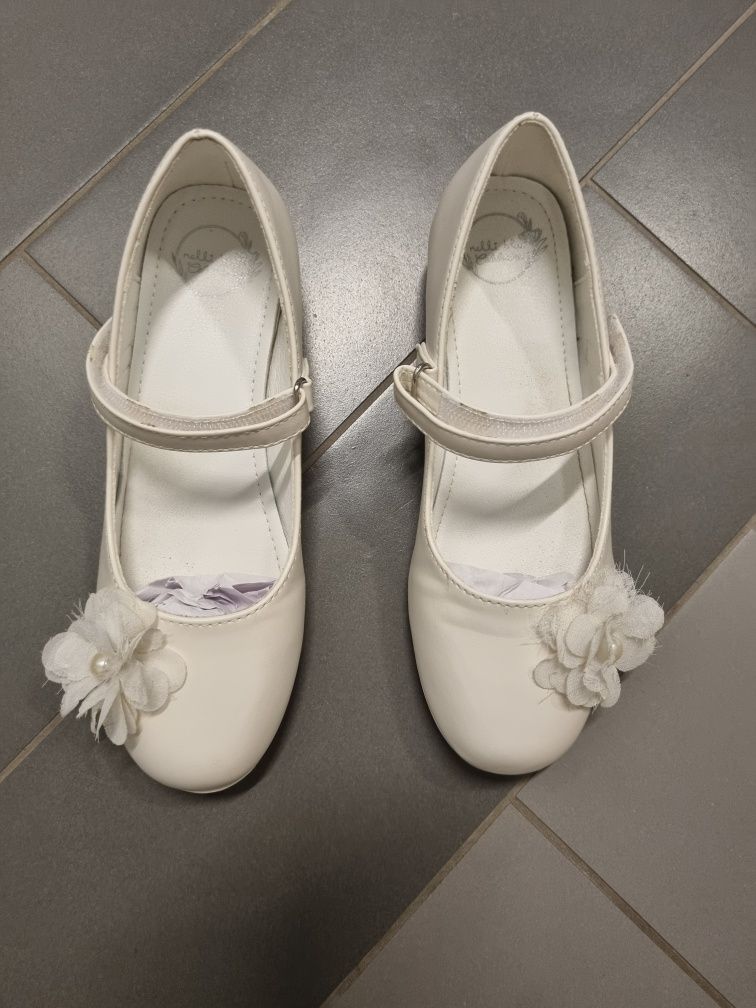 Buty komunijne białe Nelli blu dla dziewczynki r.34