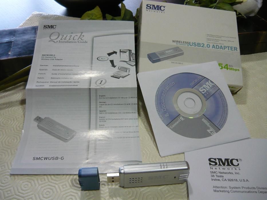 Adaptador Wireless - USB 2.0 para computador - Marca SMC