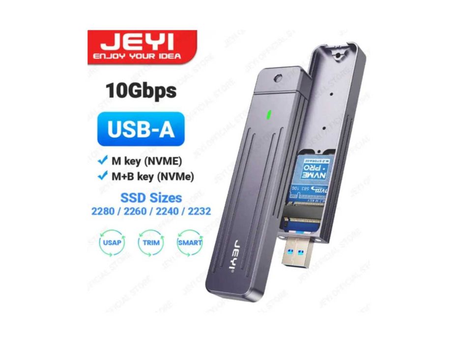 Внешний адаптер карман корпус JEYI USB-A 3.2 Gen 2 для M.2 NVMe 2280