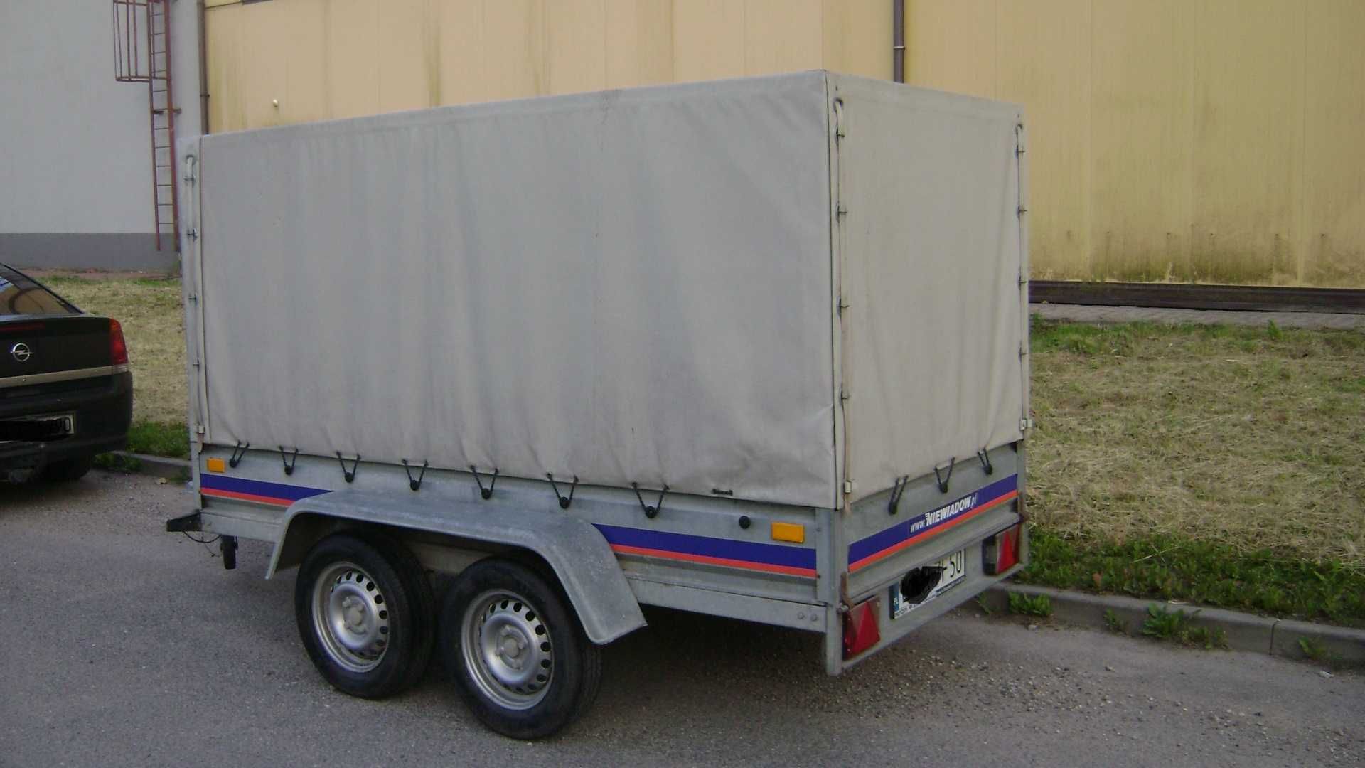Przyczepka przyczepa NIEWIADÓW 270x135 dwuosiowa zarejestrowana
