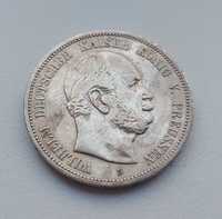 Німеччина 5 марок 1876 р. Пруссія В срібло