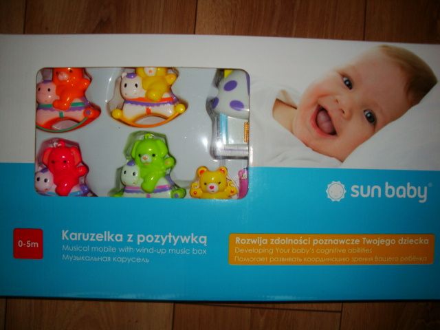 Karuzelka z pozytywką i lampką, Nowa firmy sun baby