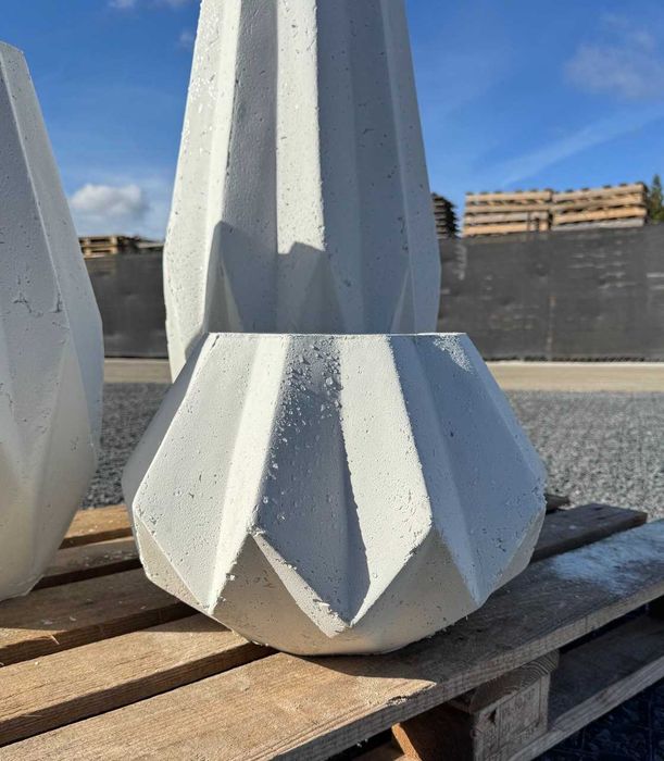Zestaw Donic betonowych Diamenty, Śnieżnobiałe, Niemalowane, 3  szt