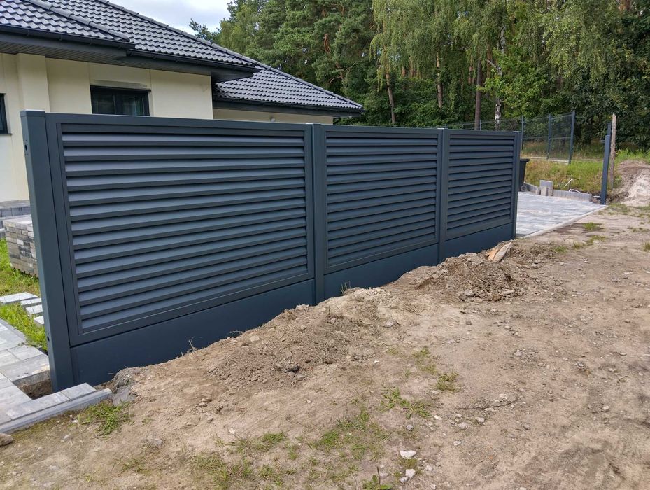 Ogrodzenie żaluzjowe, aluminium