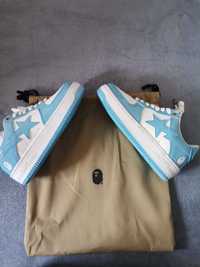 Bathing Ape Bape Sta Low blue and white