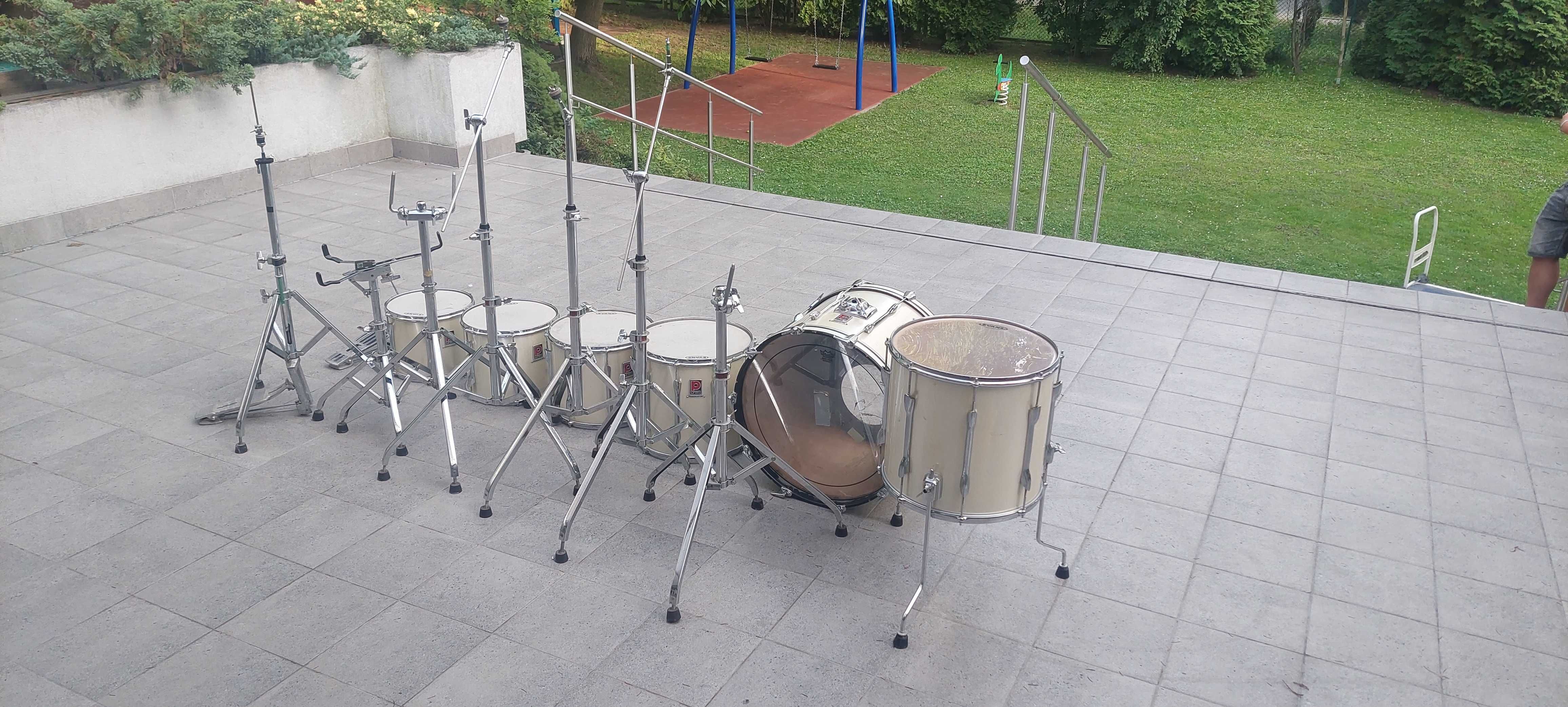 Perkusja Premier RESONATOR Vintage + hardware przełom lat 80-90-tych.