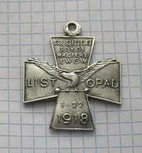 odznaka Sokół Macierz Lwów 1-22 Listopad 1918