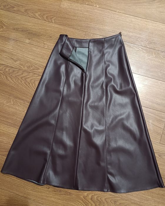 Шкіряна спідниця на флісі