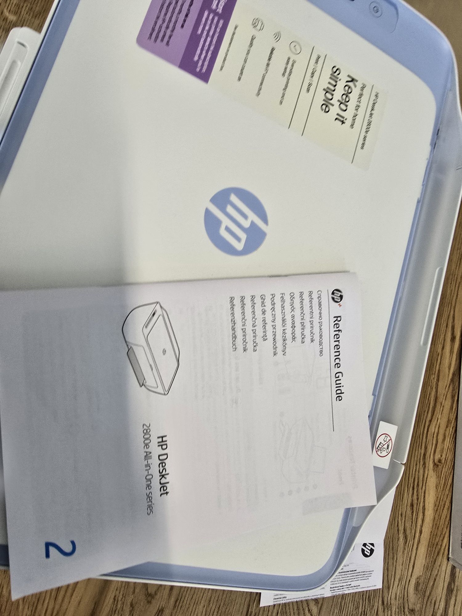 HP DeskJet 2822e – jak nowa, z gwarancją, tuszami i opakowaniem