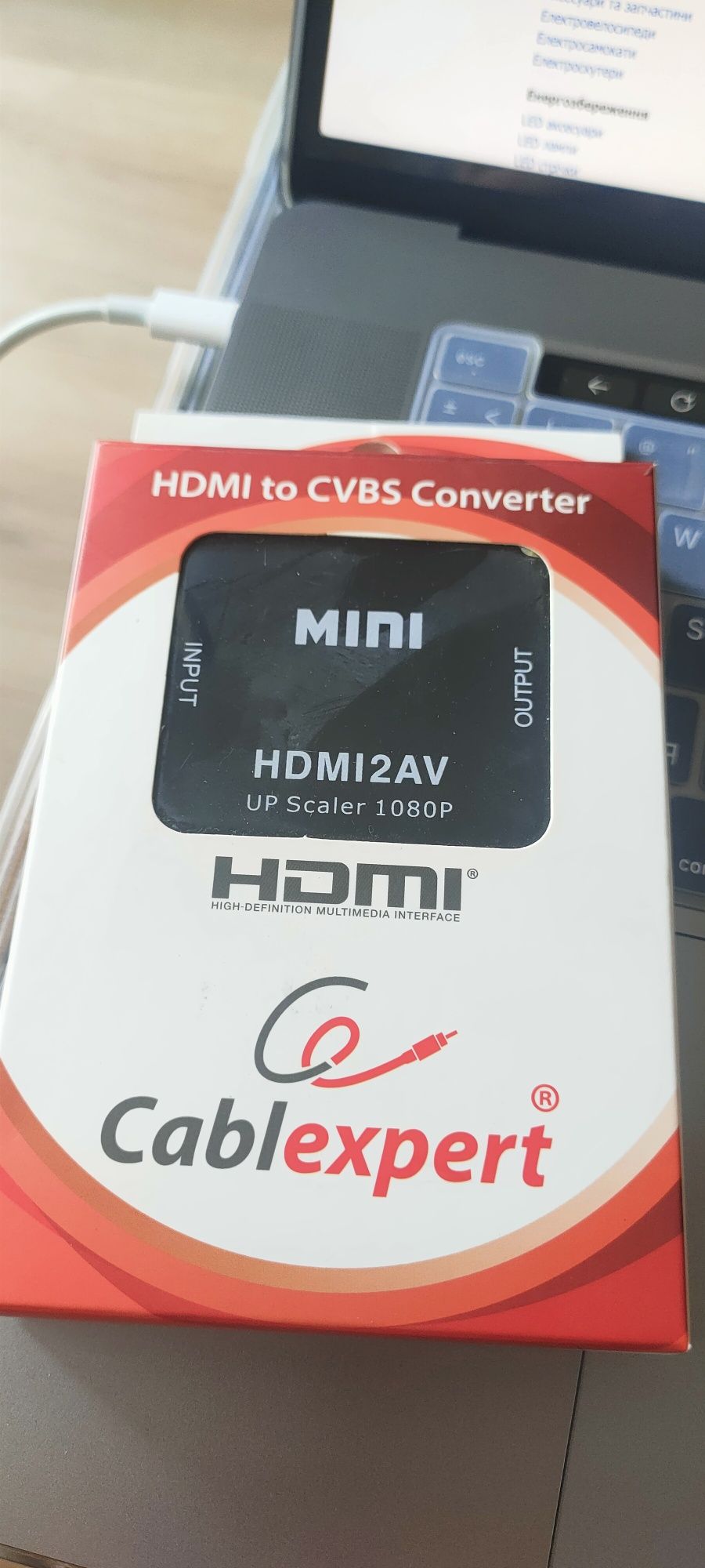 Перехідник Cablexpert HDMI — RCA Чорний (DSC-HDMI-CVBS-001)