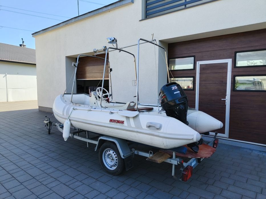 Suzumar RIB Ponton Łódka Silnik Suzuki Przyczepa Cały Zestaw