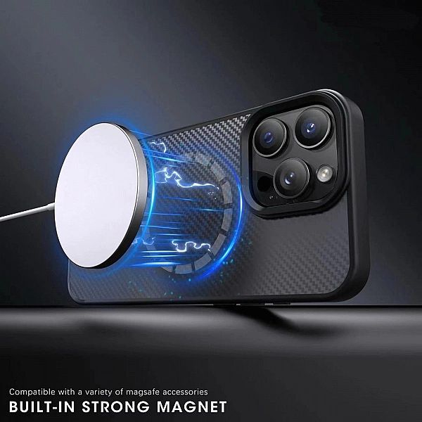 Etui Wozinsky Carbon Fibre Case z MagSafe na Samsung Galaxy S25 Ultra