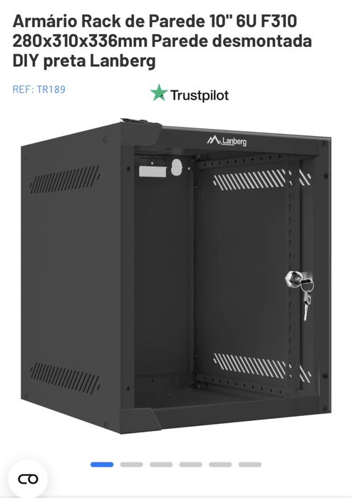 Rack Armario bastidor LANBERG 10’ para audio ou informatica com fecho