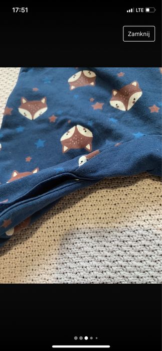 Komplet ogrodniczki i body r 68