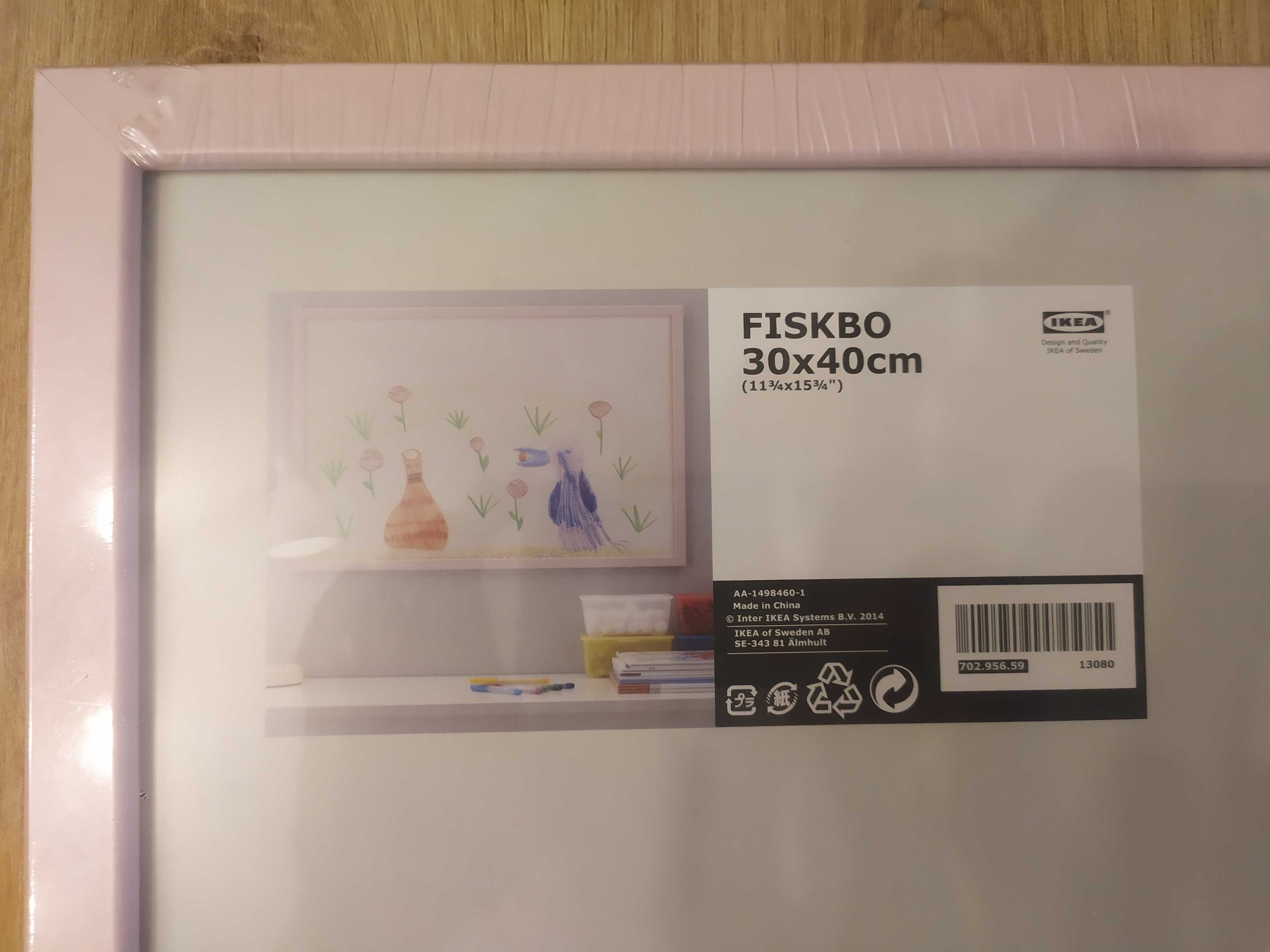 Ramka 30x40 FISKBO Ikea Różowa