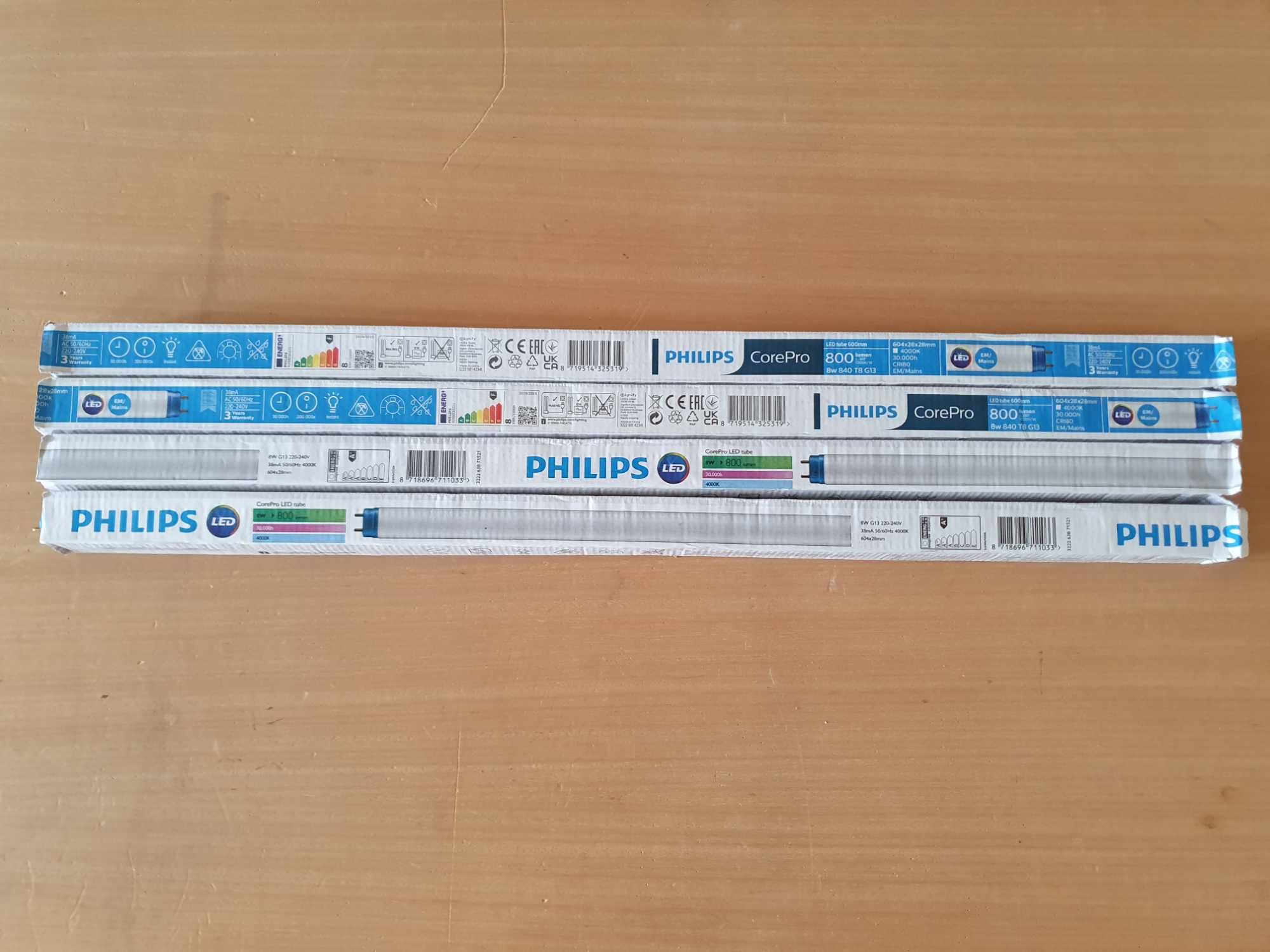 Lâmpadas LED tubo T8 60cm, Philips CorePro, novas