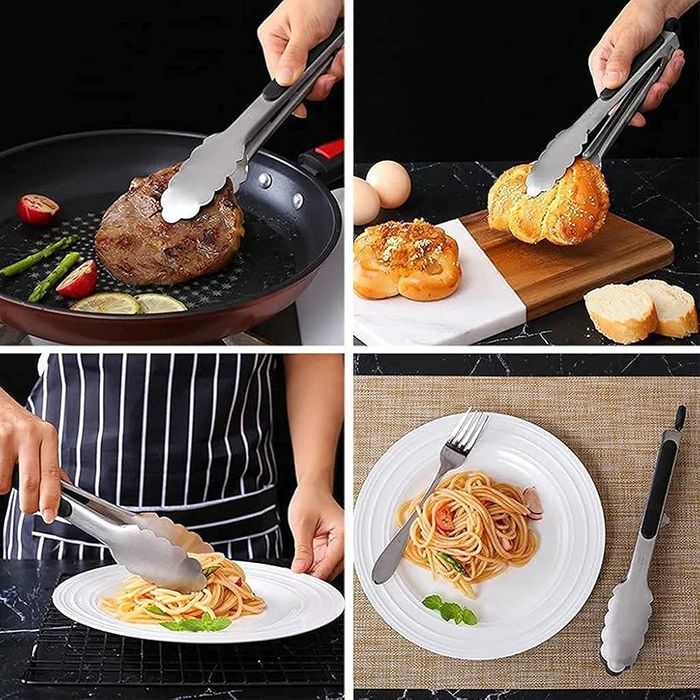 Szczypce do grilla zestaw 5 szt. Plus silokonowe pędzle