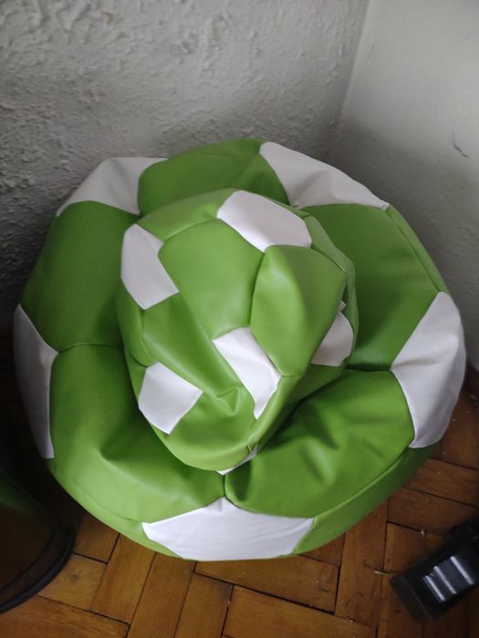 Pufa PIŁKA Do siedzenia 100cm średnicy XXXL + podnóżek.