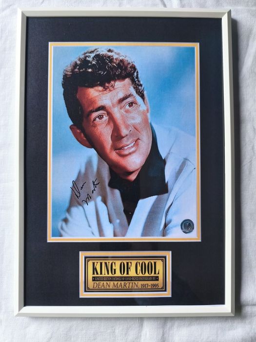 Moldura "King off Cool" Dean Martin com Autógrafo (A4)