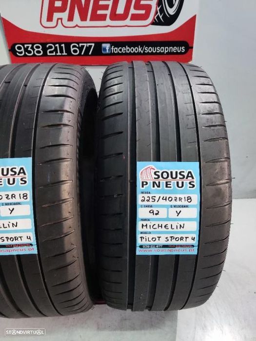 2 pneus semi novos 225-40r18 michelin - oferta dos portes