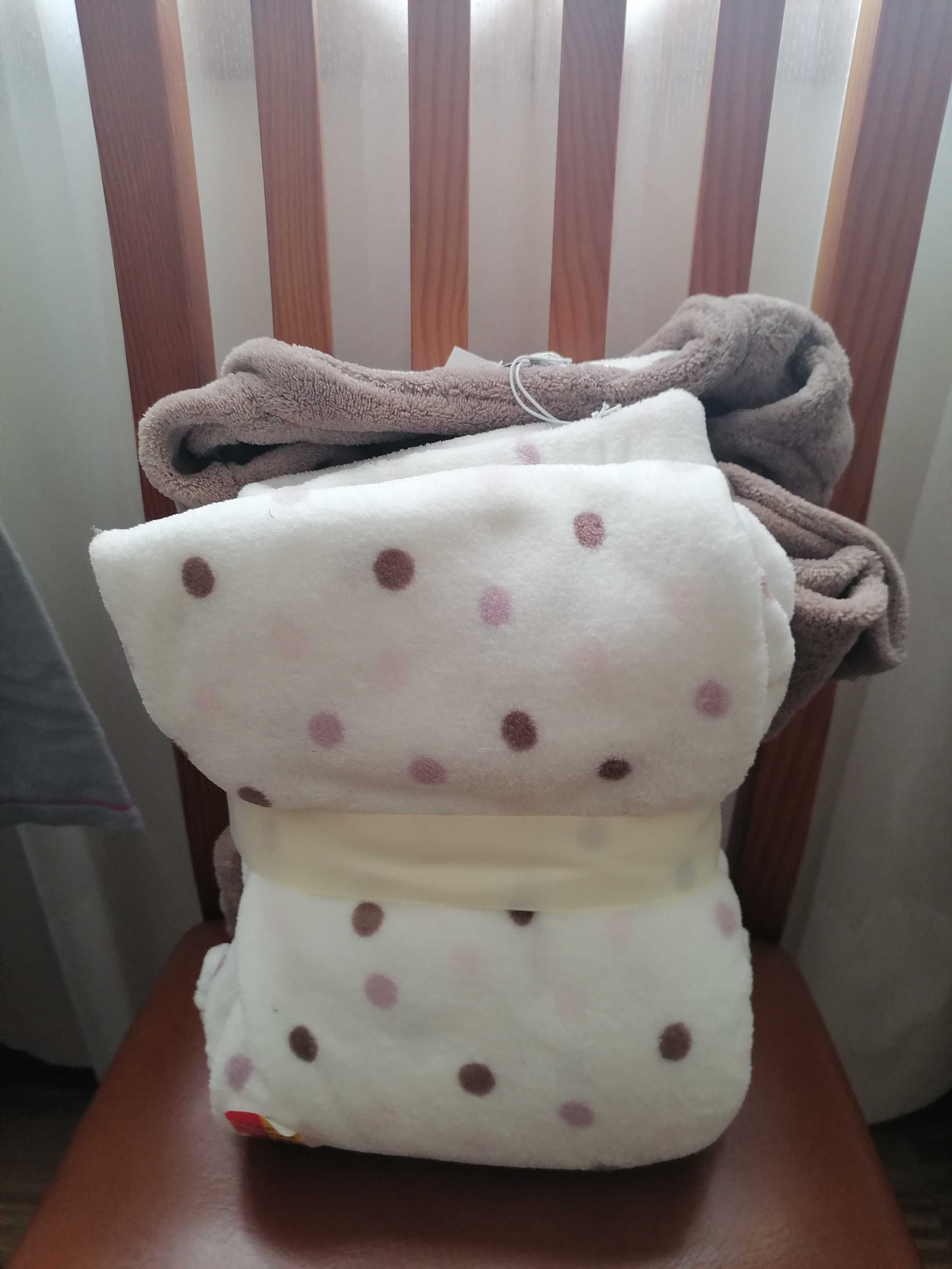 Pijama Polar castanho claro e beje, novo, tam M, Primark