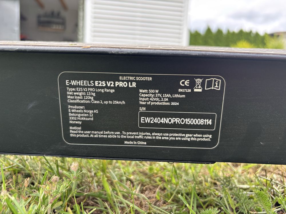 Hulajnoga e-wheels e2s v2 pro lr