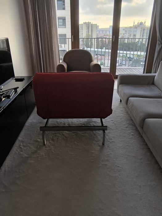 banco rebativel cor vermelha