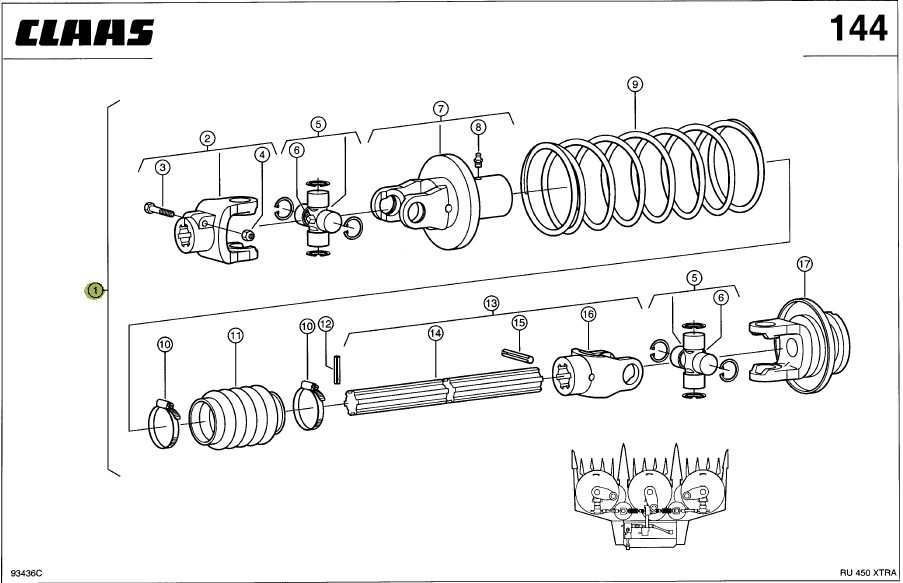 CLAAS RU 450/600 xtra вал карданний 0009911243 / 9911243