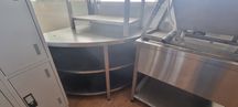 Bancada de canto em inox
