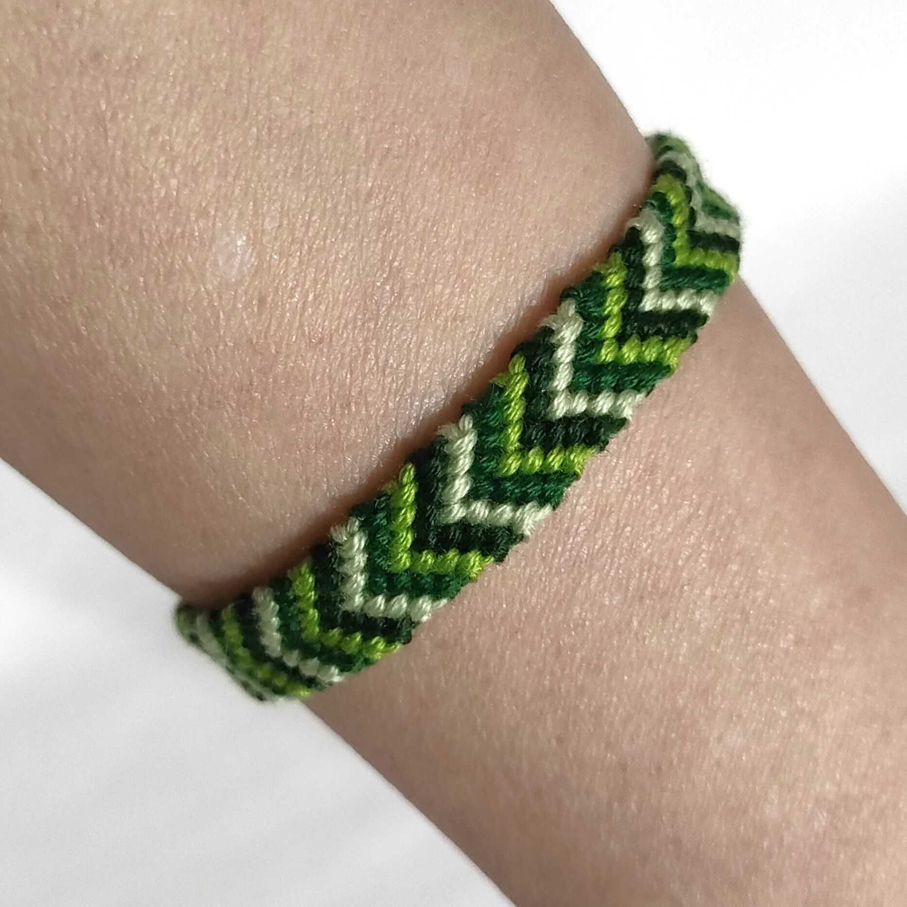 B368 Bransoletka z muliny Jodełka Handmade Rękodzieło