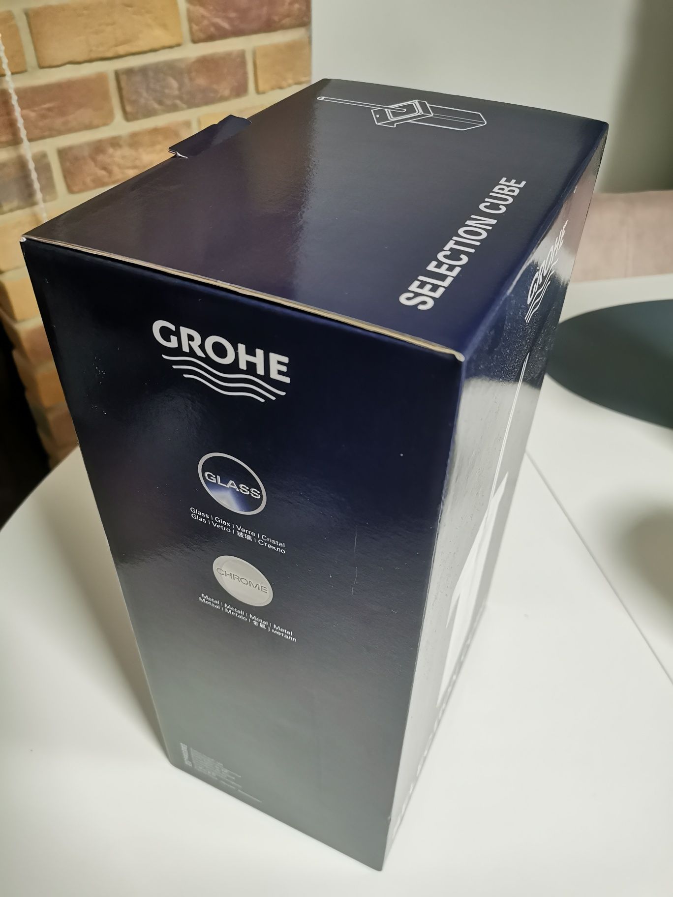 Szczotka toaletowa kpl Grohe Selection Cube chrom