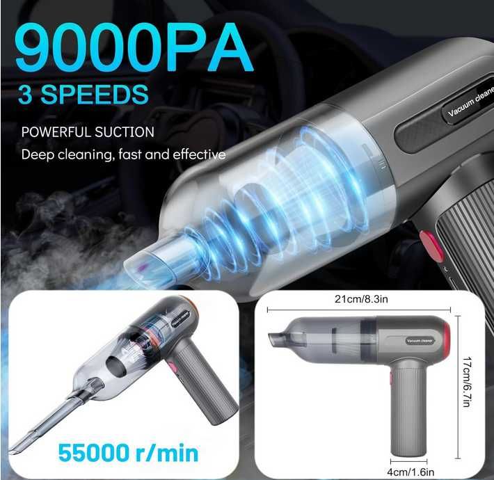 Odkurzacz bezprzewodowy, 4 w 1 Przenośny Mini Odkurzacz