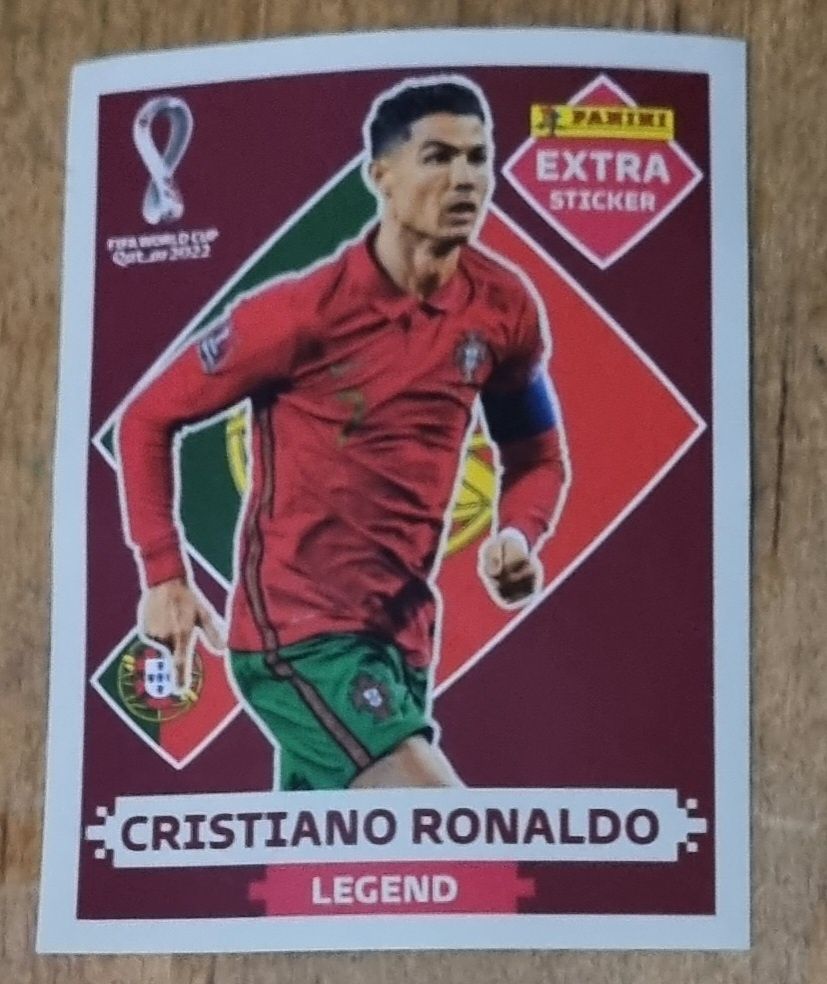 Cromo Cristiano Ronaldo Legend  Panini Caderneta Mundial Qatar 2022