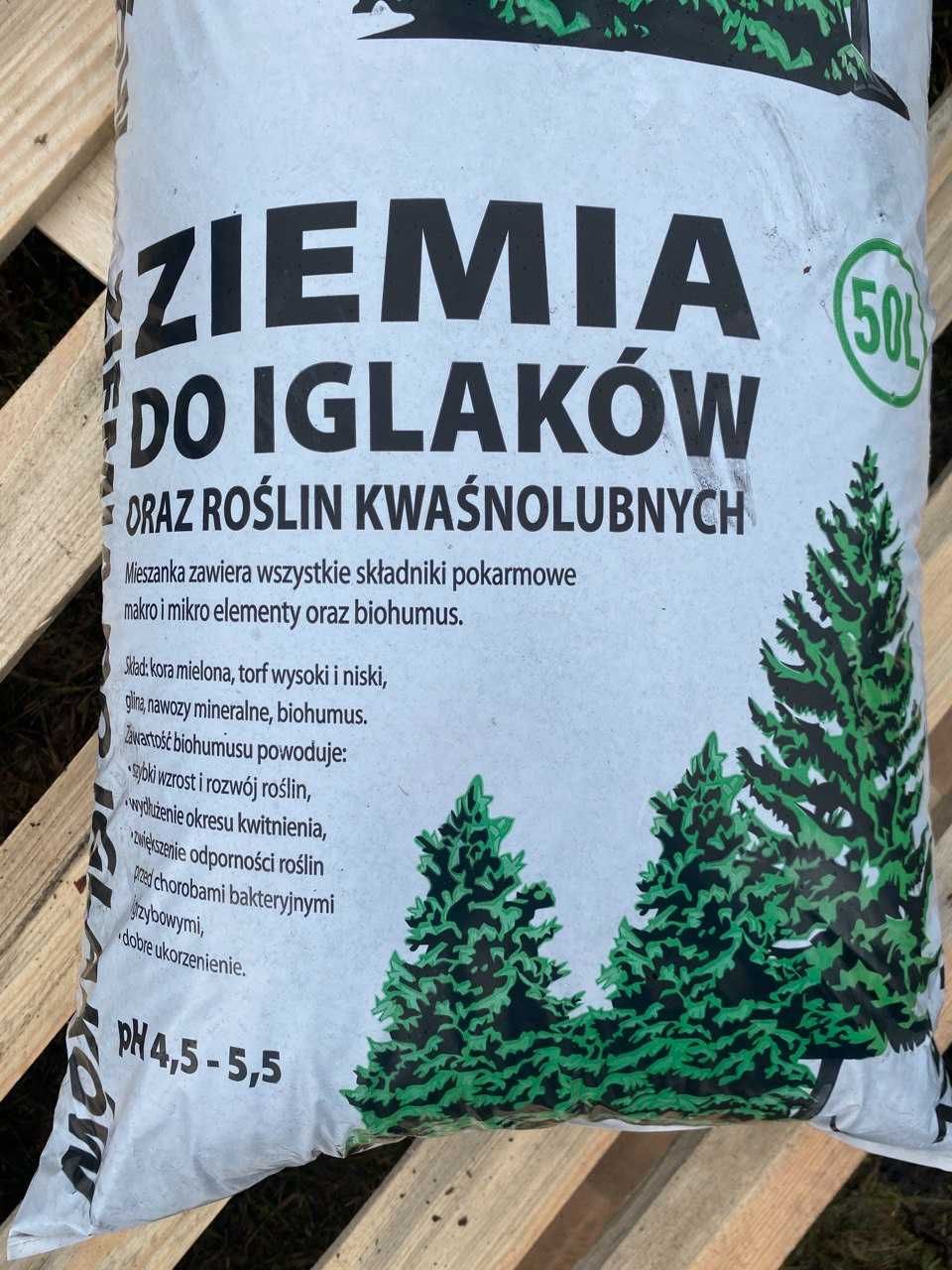 Ziemia w workach ogrodowa, podłoże pod trawnik, kora , obornik bydlęcy