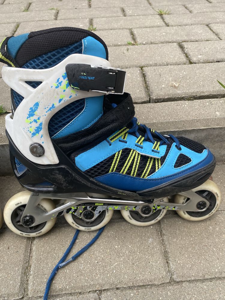 Rolki Fitness dla dzieci FIT5 JR niebieskie