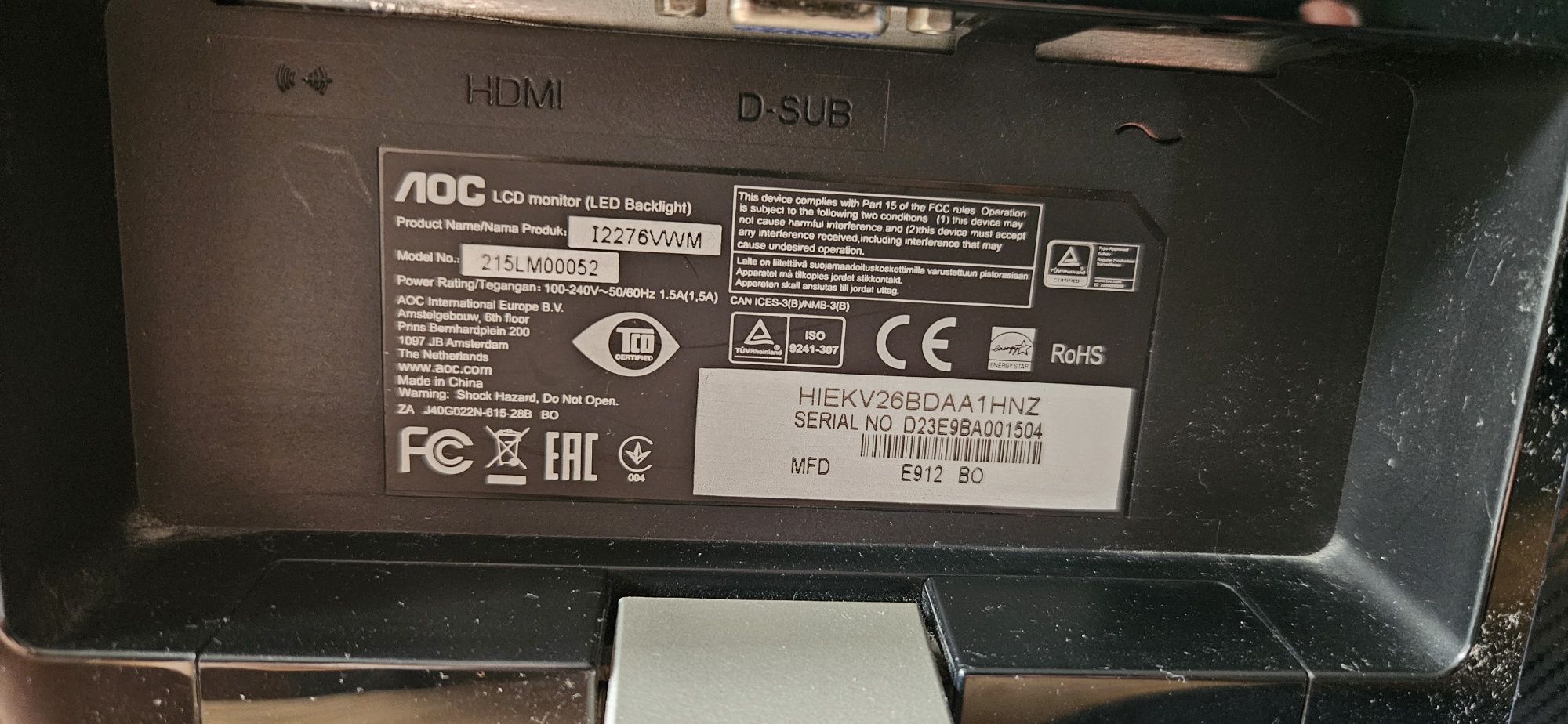 Monitor AOC I2276VWM