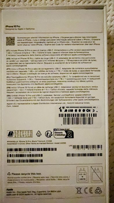 Iphone 16 PRO - Black Titanium