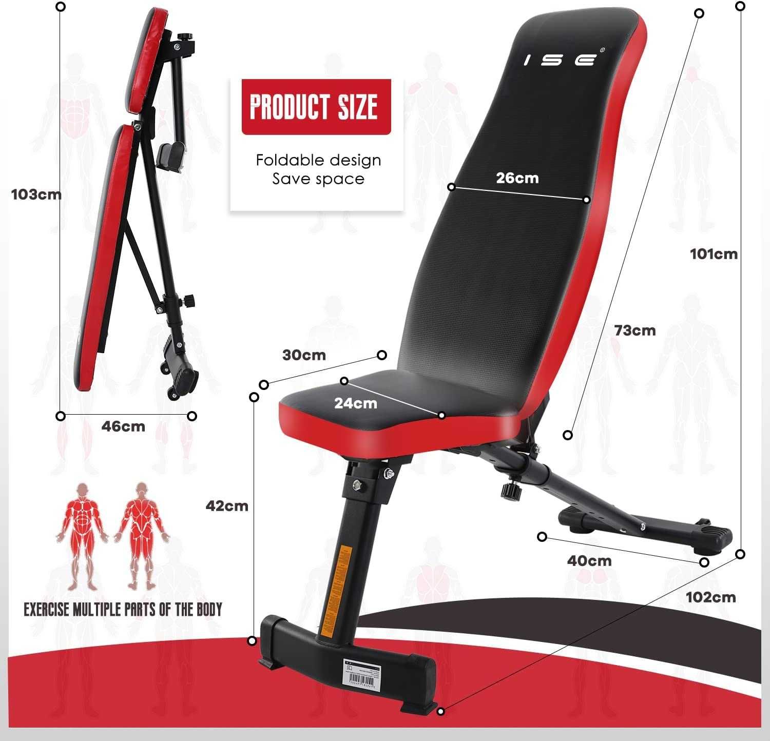 Aparelho de musculação multifuncional inclinável