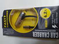 Ładowarka samochodowa szybkie ładowanie 4,2a mocna ładowarka micro usb