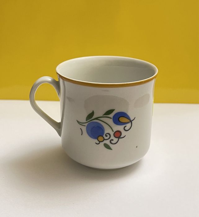 Filiżanka mini kubeczek porcelanowy motyw ludowy kaszubski