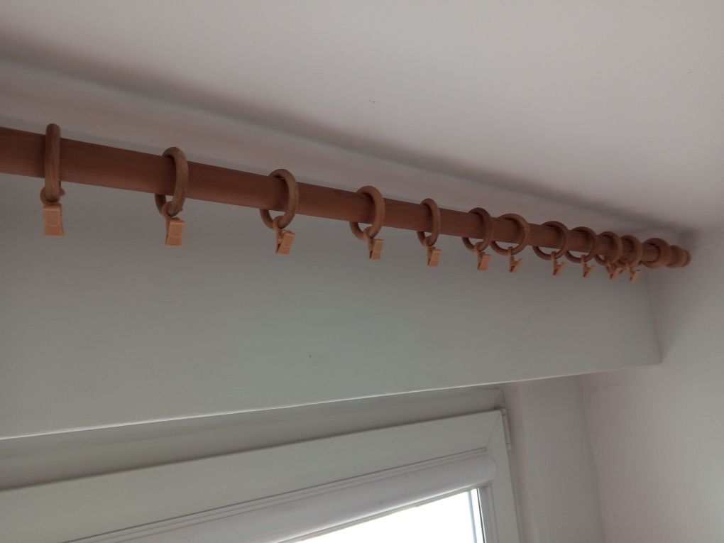 Karnisz drewniany 245cm pojedyńczy