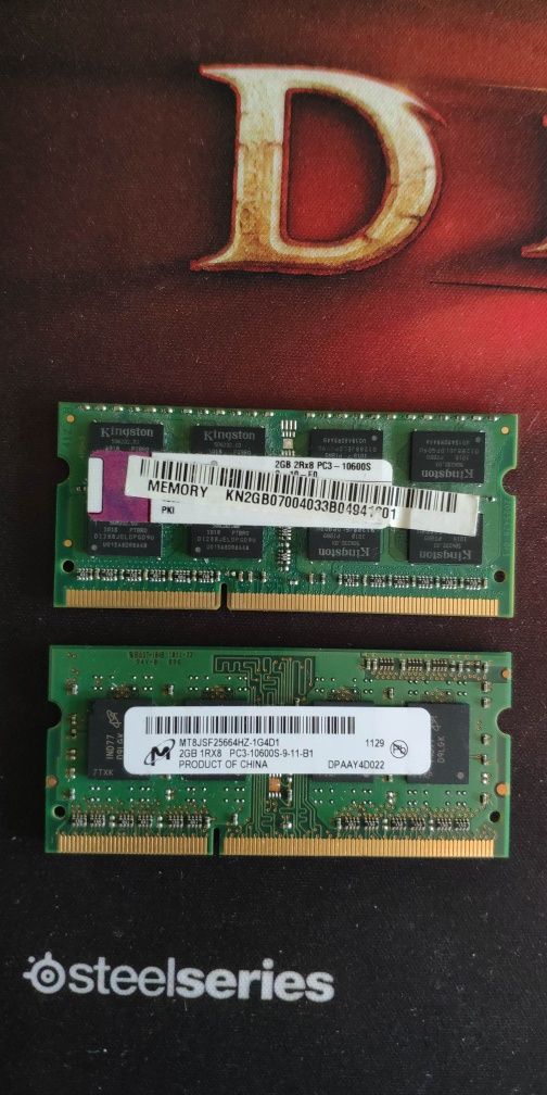 Memórias DDR3 e DDR2 para portátil ( ler descrição)