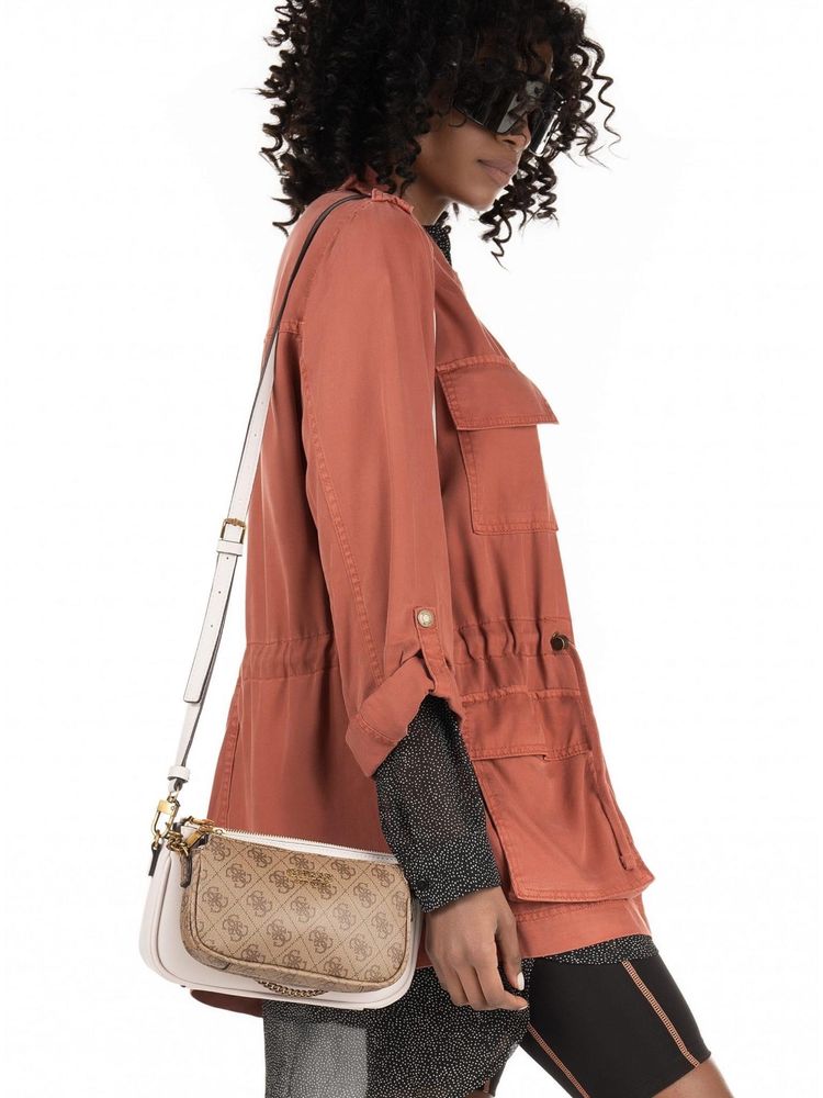 Podwójna Torebka Guess Mika Mini Brown