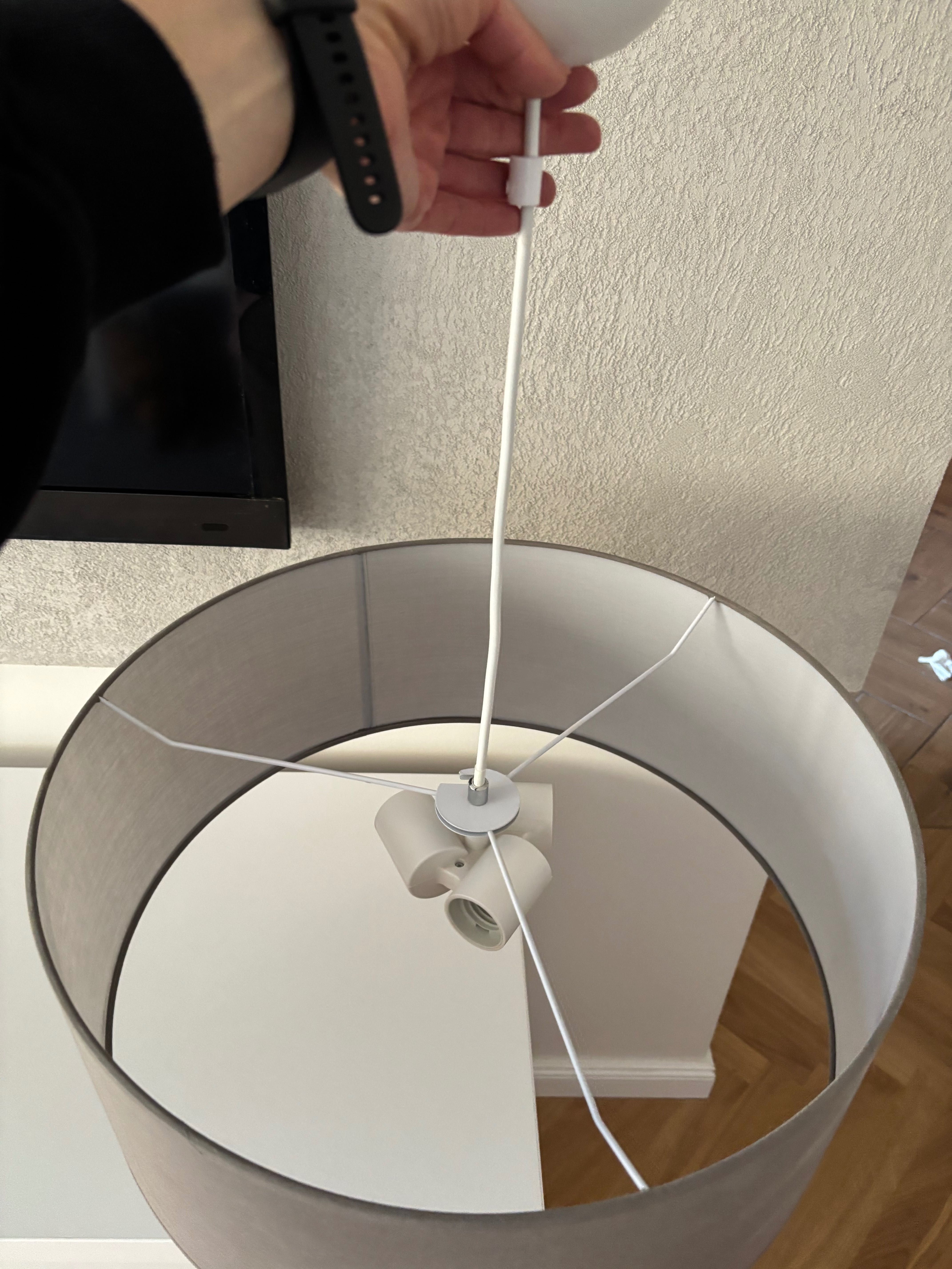 Nowoczesna lampa sufitowa szara 47,5 cm średnicy