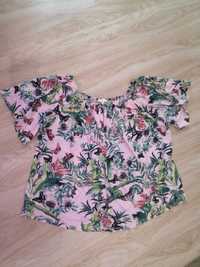 Różowa wiskozowa bluzka H&M rozmiar 44/46